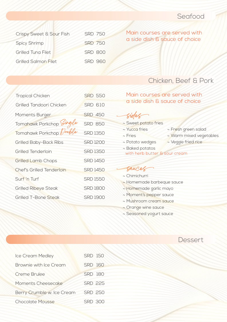 Menu Moments Restaurant-1