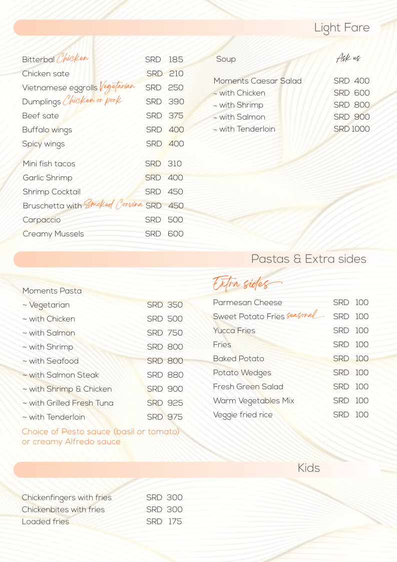 Menu Moments Restaurant-2