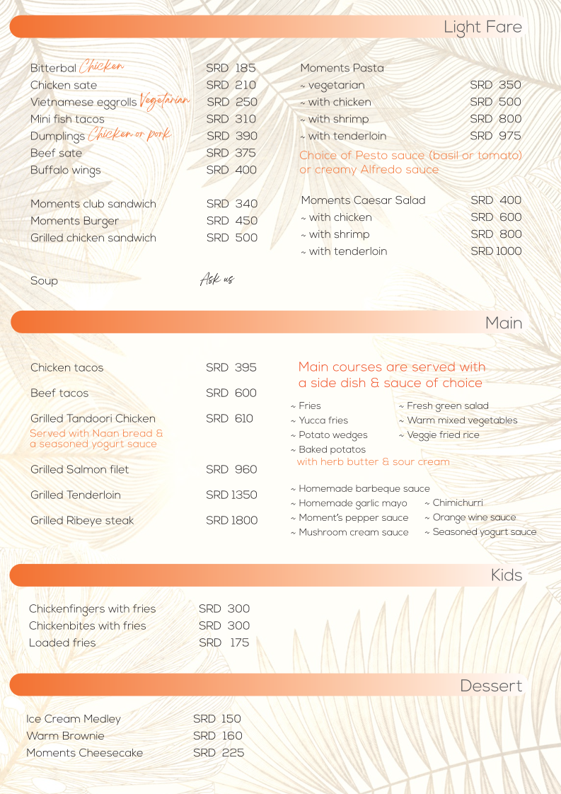 Menu Moments Restaurant-3